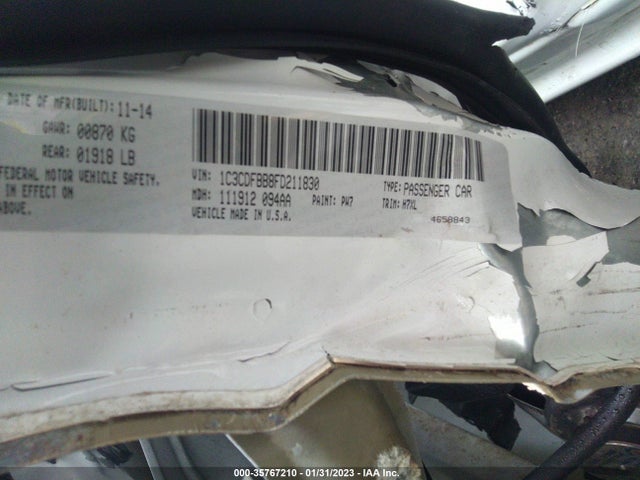 Dodge DART SXT 2015 1C3CDFBB8FD211830 Image 9