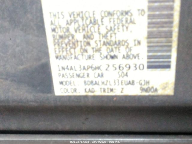 1N4AL3AP6HC256930 Nissan Altima 2.5 Sr