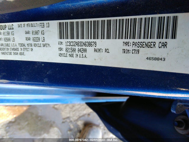 Dodge AVENGER SE 2013 1C3CDZAB3DN638679 Image 9