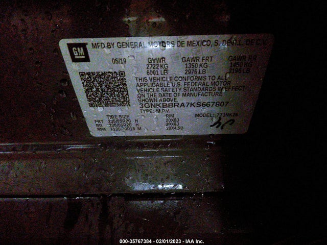 Chevrolet BLAZER 2019 3GNKBBRA7KS667807 Image 10