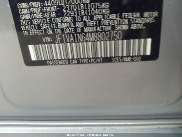JF1VA1N64M8802750 Subaru Wrx Limited