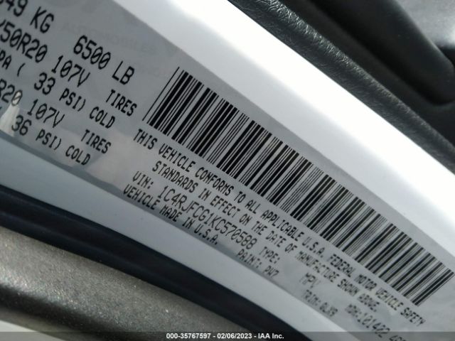 1C4RJFCG1KC570588 Jeep Grand Cherokee