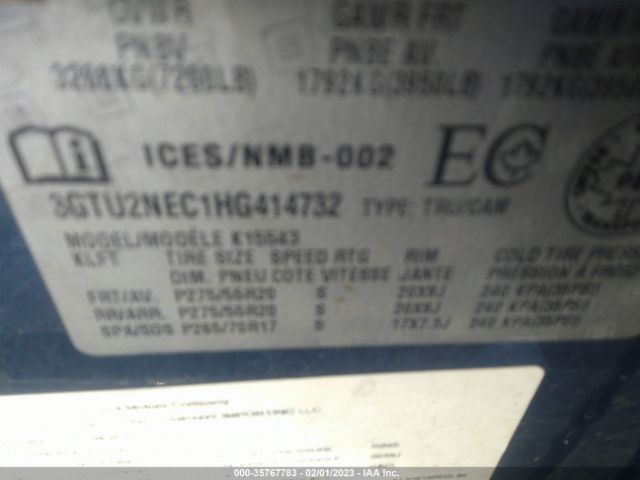 3GTU2NEC1HG414732 GMC Sierra 1500 Slt
