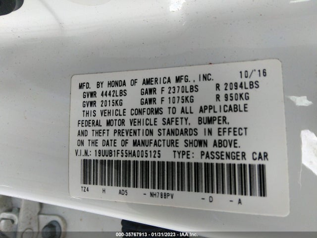 Acura Tlx W/technology Pkg 2017 19UUB1F55HA005125 Image 9