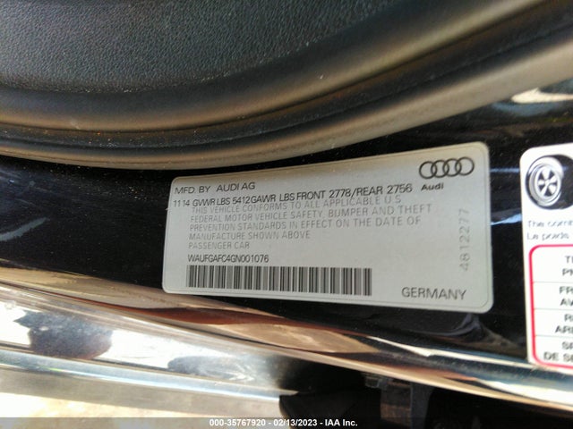 WAUFGAFC4GN001076 Audi A6 3.0t Premium Plus