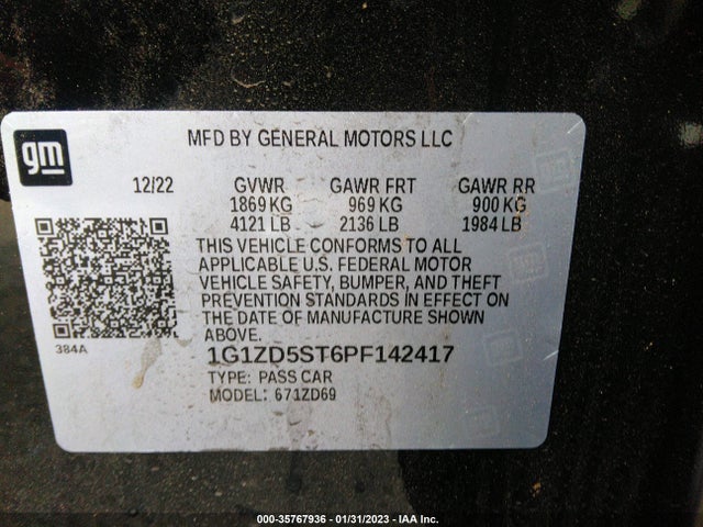 Chevrolet MALIBU LT 2023 1G1ZD5ST6PF142417 Image 10