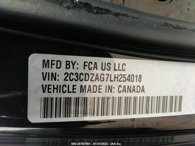 Dodge Challenger Sxt 2020 2C3CDZAG7LH254018 Image 9