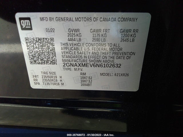 Chevrolet EQUINOX RS 2022 2GNAXMEV6N6102632 Image 9