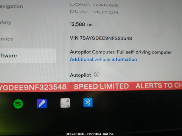 Tesla Model Y Long Range 2022 7SAYGDEE9NF323548 Image 9