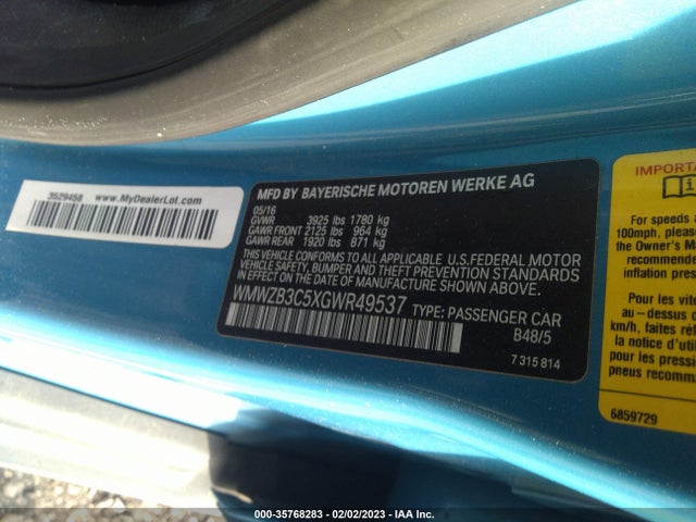 2016 Mini Countryman, VIN: WMWZB3C5XGWR49537