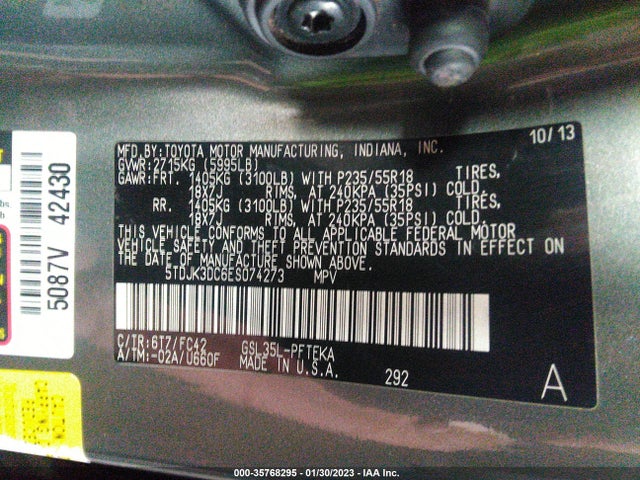 Toyota SIENNA LE 2014 5TDJK3DC6ES074273 Image 10