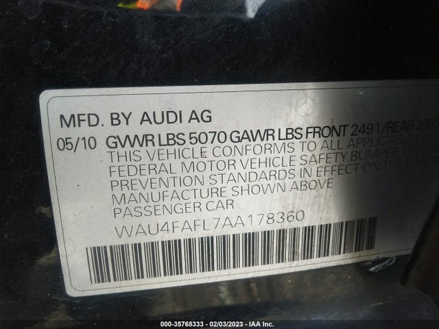 WAU4FAFL7AA178360 Audi A4 2.0t Prestige