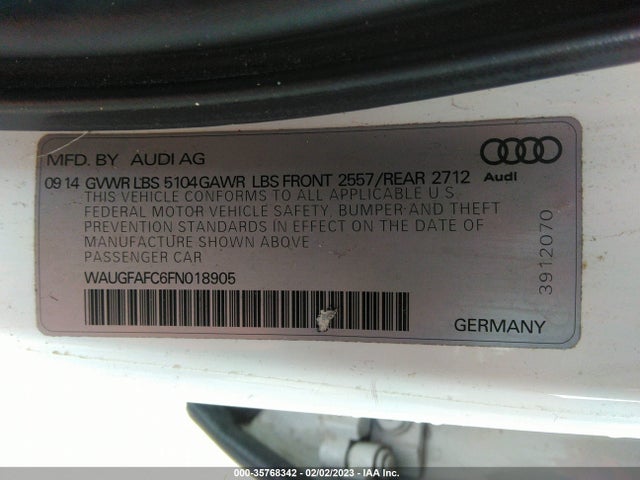 WAUGFAFC6FN018905 Audi A6 2.0t Premium Plus