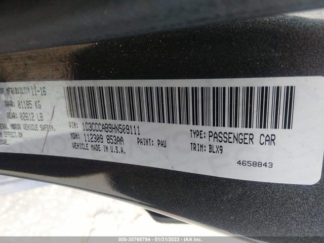 Chrysler 200 Limited Platinum 2017 1C3CCCAB9HN509111 Image 9