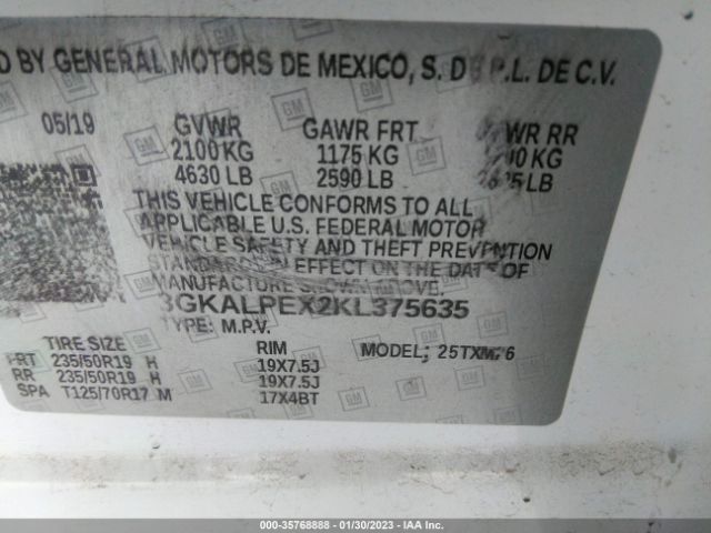 3GKALPEX2KL375635 GMC Terrain Slt