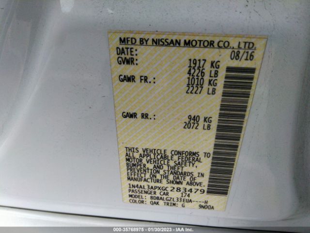 1N4AL3APXGC283479 Nissan Altima 2.5 S