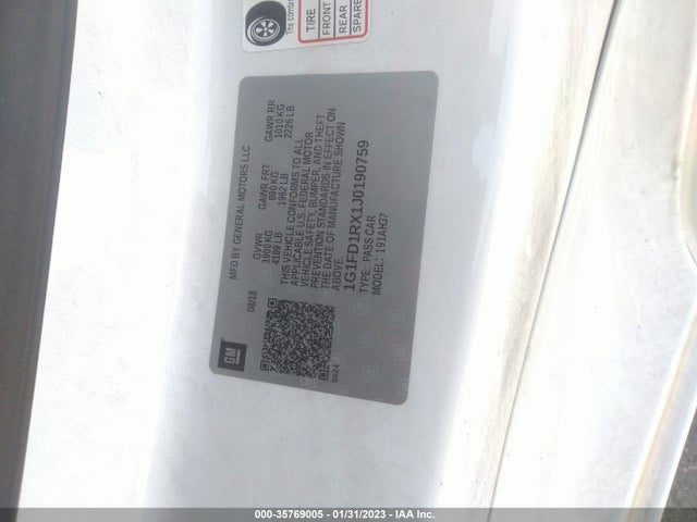 Chevrolet Camaro 2lt 2018 1G1FD1RX1J0190759 Image 9