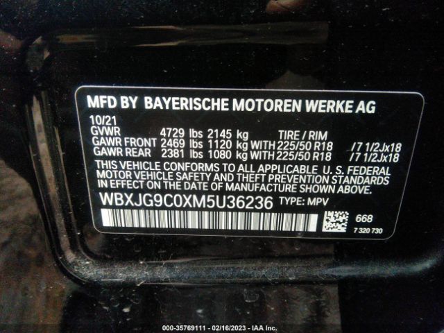 WBXJG9C0XM5U36236 BMW X1 Xdrive28i