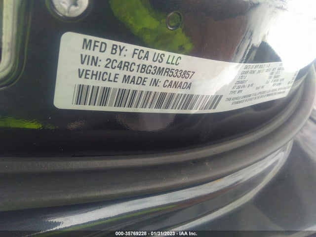 2021 Chrysler Pacifica, VIN: 2C4RC1BG3MR533857