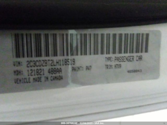 2C3CDZBT2LH118519 Dodge Challenger R/t