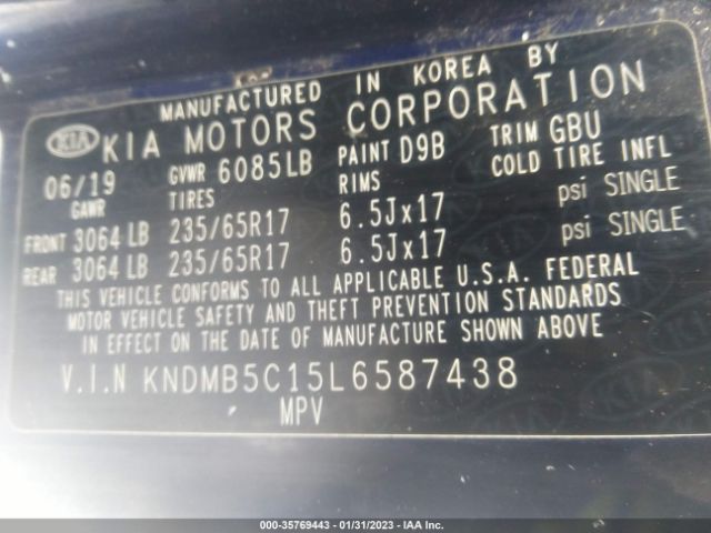 KNDMB5C15L6587438 KIA SEDONA LX