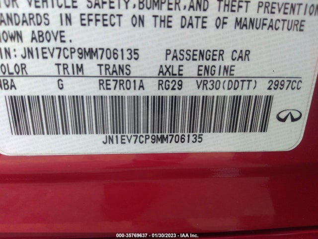2021 Infiniti Q50, VIN: JN1EV7CP9MM706135