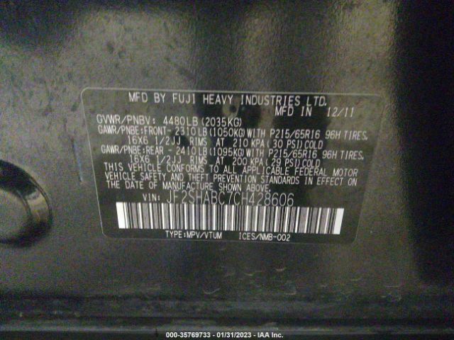 JF2SHABC7CH428606 Subaru Forester 2.5x