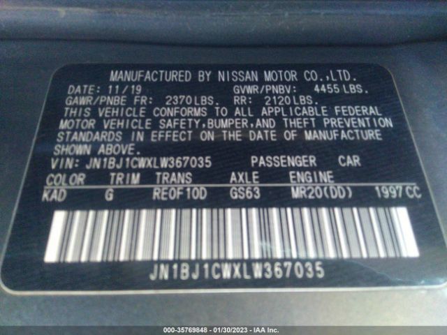 JN1BJ1CWXLW367035 Nissan Rogue Sport S