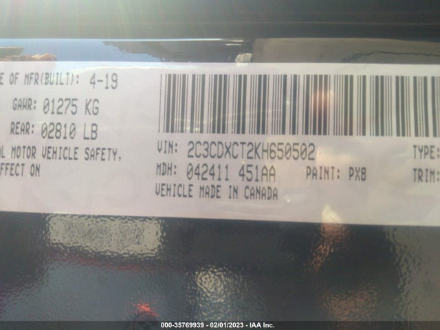 Dodge CHARGER R/T 2019 2C3CDXCT2KH650502 Image 9