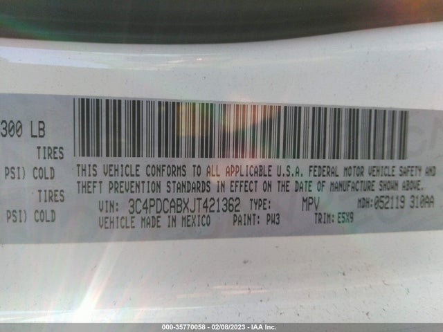Dodge JOURNEY SE 2018 3C4PDCABXJT421362 Image 9