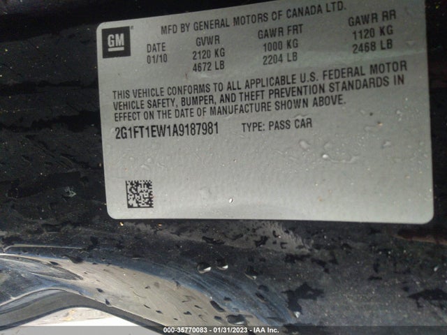 Chevrolet CAMARO 2SS 2010 2G1FT1EW1A9187981 Image 10