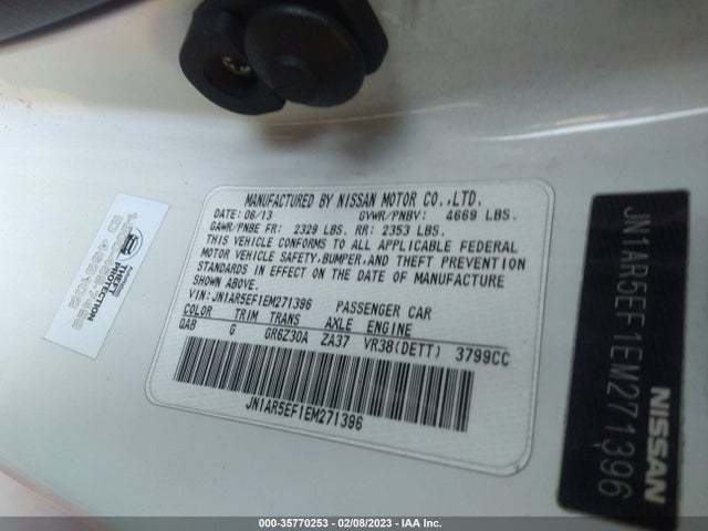 2014 Nissan GT-R, VIN: JN1AR5EF1EM271396