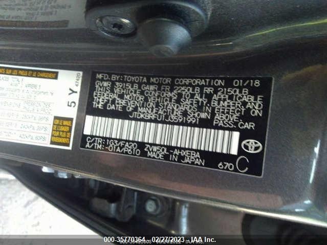 Toyota Prius Two/two Eco/three 2018 JTDKBRFU1J3591991 Image 9