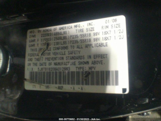 5J8TB18208A012983 Acura RDX