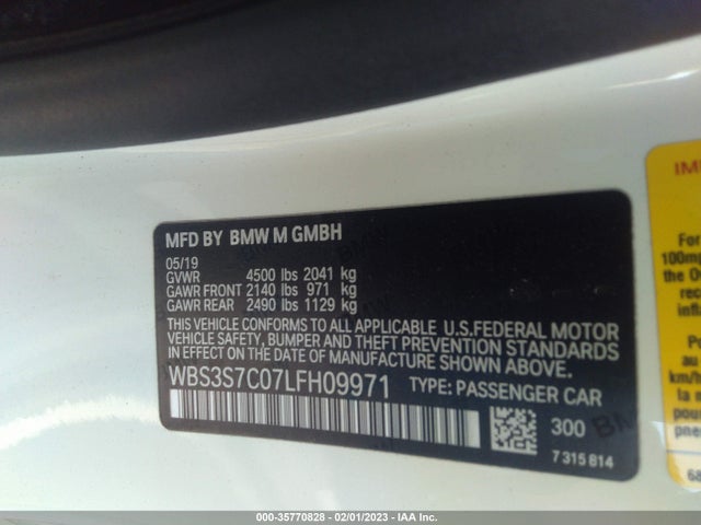 BMW M4 Cs 2020 WBS3S7C07LFH09971 Image 11