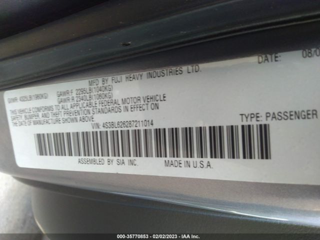 4S3BL626287211014 Subaru Legacy Ltd