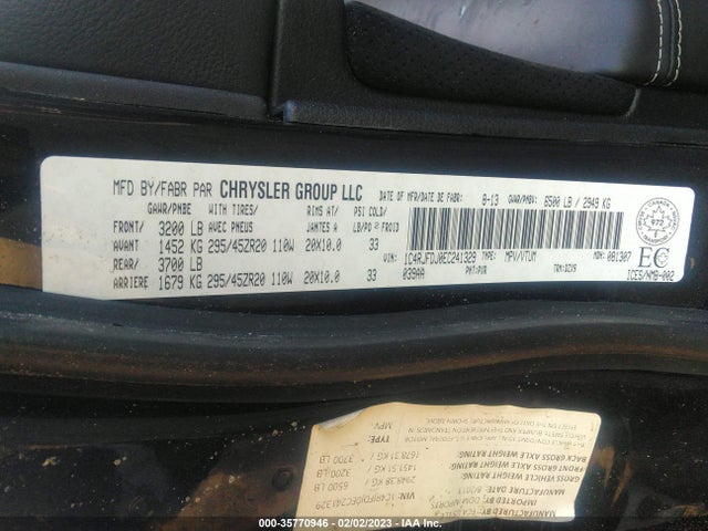 Jeep Grand Cherokee Srt8 2014 1C4RJFDJ0EC241329 Image 9