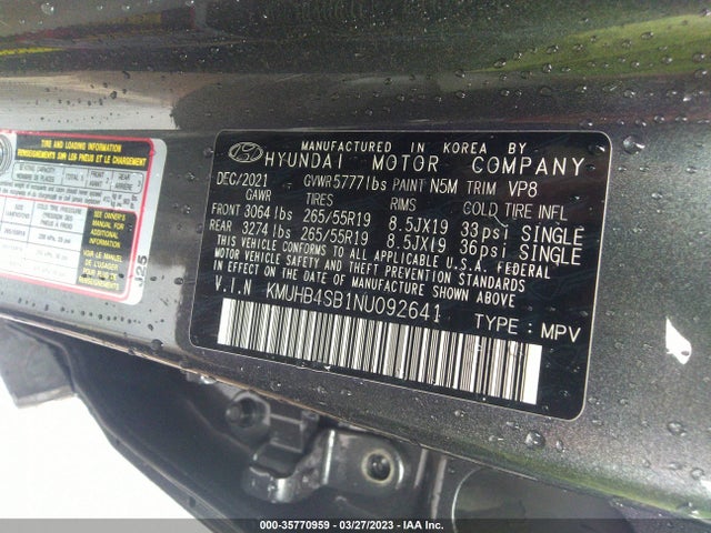 2022 Genesis GV80, VIN: KMUHB4SB1NU092641