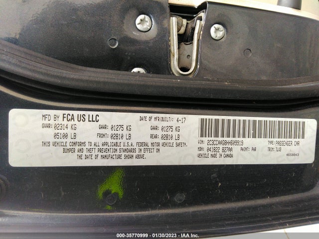 2C3CCAAG8HH609919 Chrysler 300 Limited