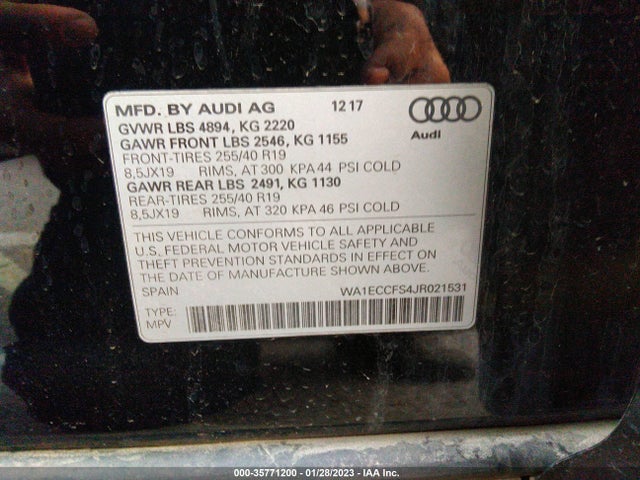 WA1ECCFS4JR021531 Audi Q3 Premium/sport Premium