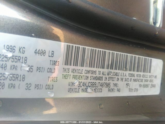3C4NJCBB9JT407905 Jeep Compass Altitude