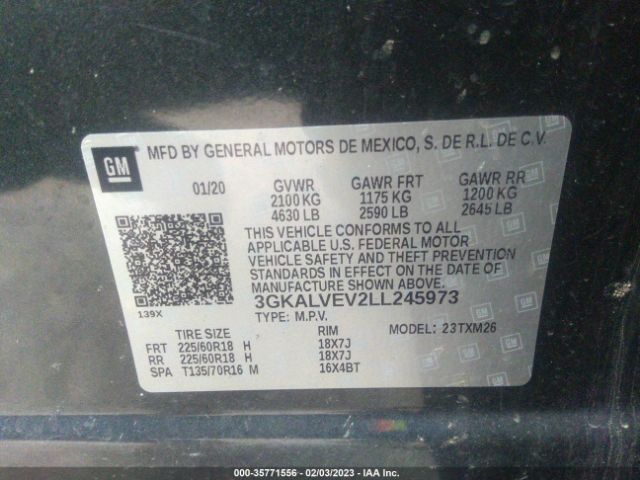 3GKALVEV2LL245973 GMC Terrain Slt