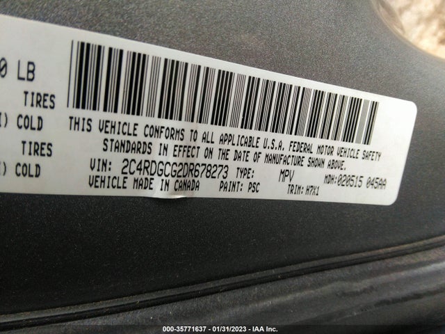 Dodge Grand Caravan Sxt 2013 2C4RDGCG2DR678273 Image 10