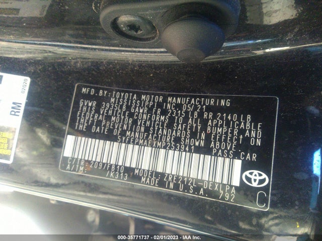 Toyota COROLLA LE 2021 5YFEPMAEXMP253941 Image 10