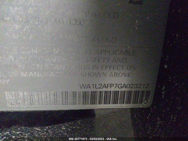 WA1L2AFP7GA023212 Audi Q5 Premium Plus