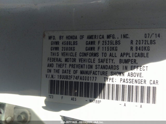 Acura Tlx V6 Advance 2015 19UUB2F74FA000177 Image 9