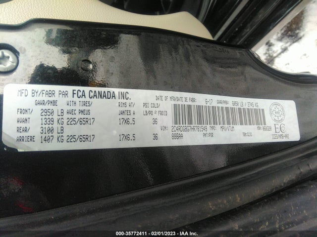 Dodge Grand Caravan Sxt Premium Plus 2017 2C4RDGBG7HR781549 Image 9