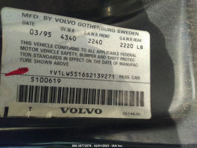 YV1LW5516S2139271 Volvo 850