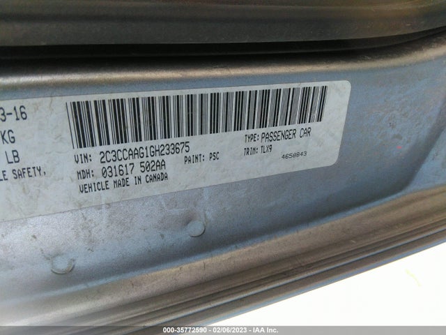 2C3CCAAG1GH233675 Chrysler 300 Limited