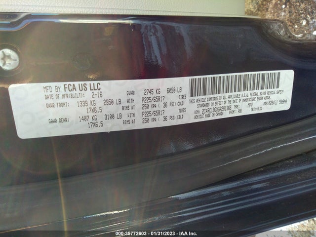 2C4RC1BGXGR281366 Chrysler Town & Country Touring
